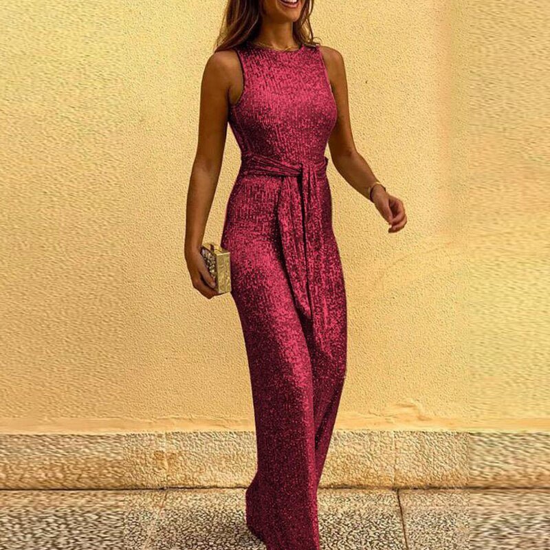 Women's Sequin Jumpsuit Elegant Bibi