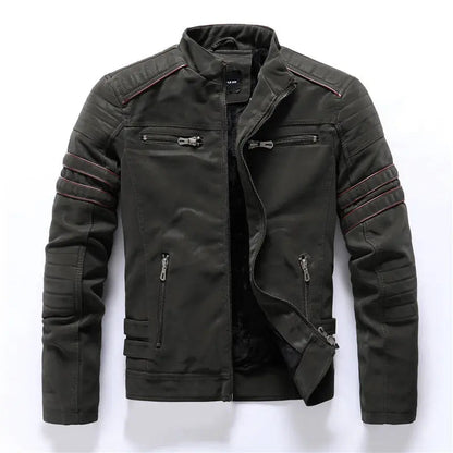 Leather Motorcycle Jacket for Mens