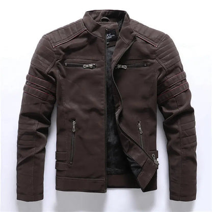 Leather Motorcycle Jacket for Mens