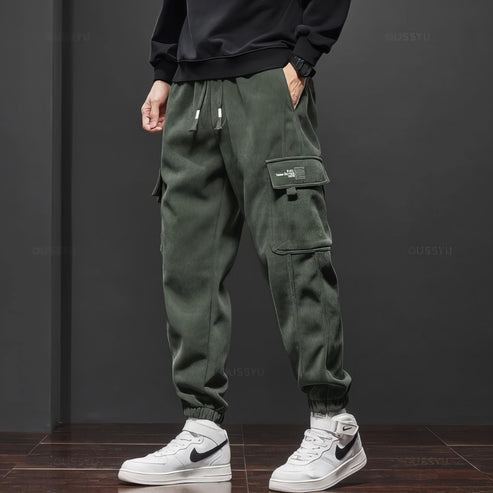 Comfortable Elastic Waist Cargo Pants - OutfitLondon