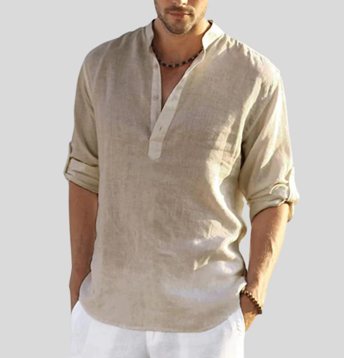 Classic Linen Dress Shirt for Men