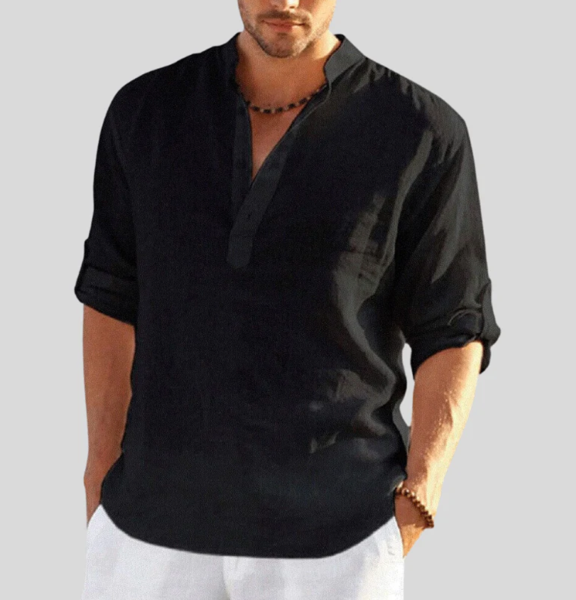 Classic Linen Dress Shirt for Men