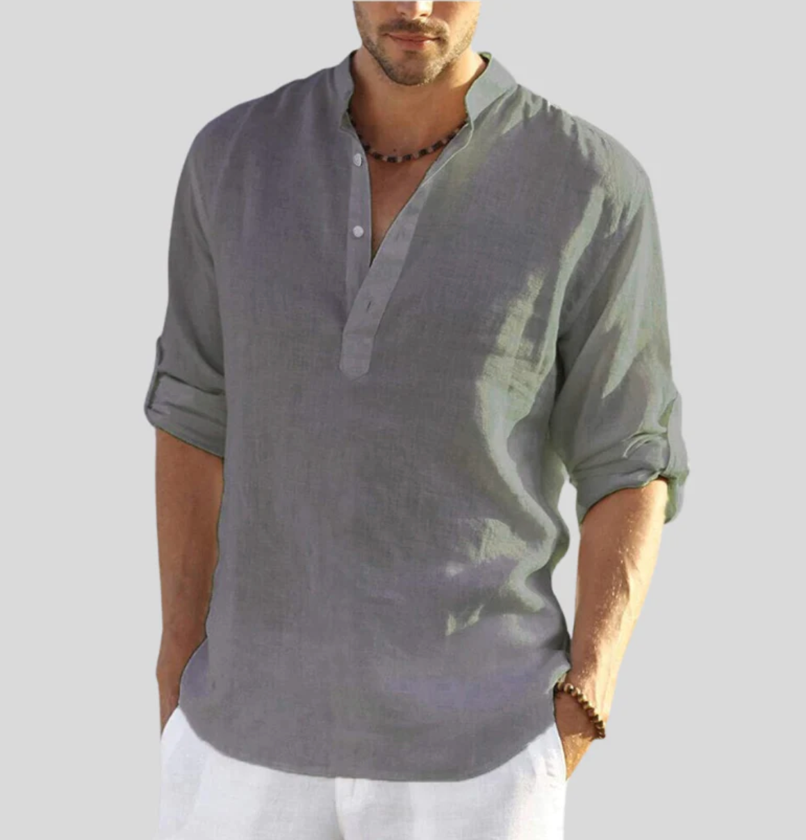 Classic Linen Dress Shirt for Men