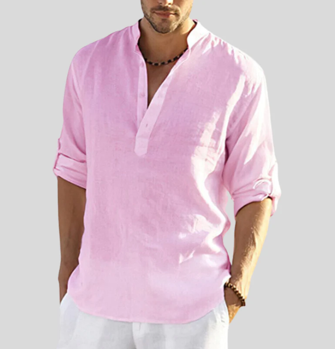 Classic Linen Dress Shirt for Men