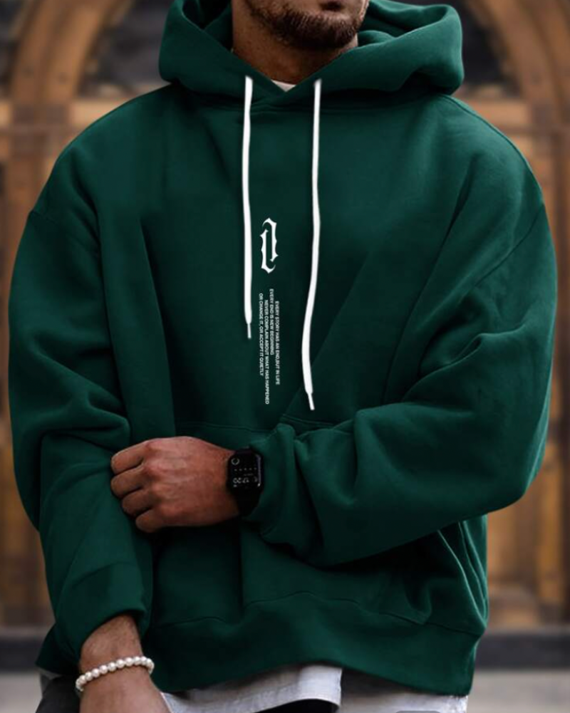 Warm Mens Fleece Hoodie Sweatshirt