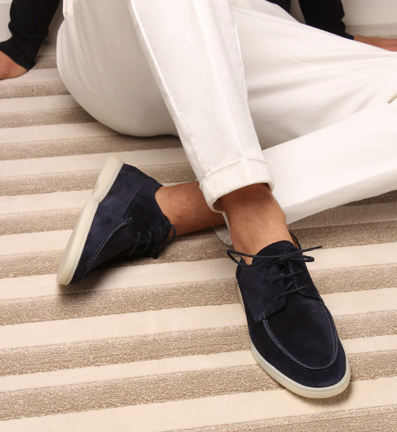 Men's Suede Loafers Vintage Style Brown - OutfitLondon