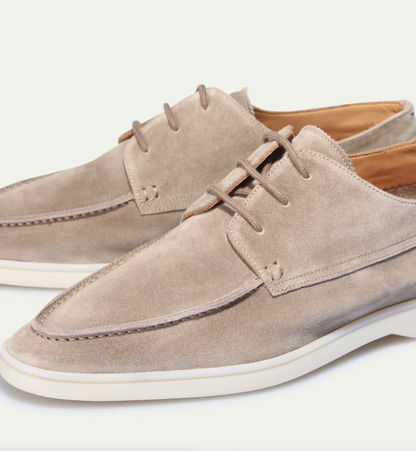 Men's Suede Loafers Vintage Style Brown