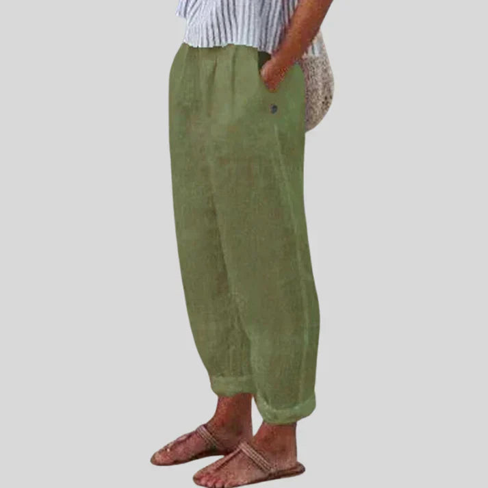 Relaxed Fit Linen Pants for Men