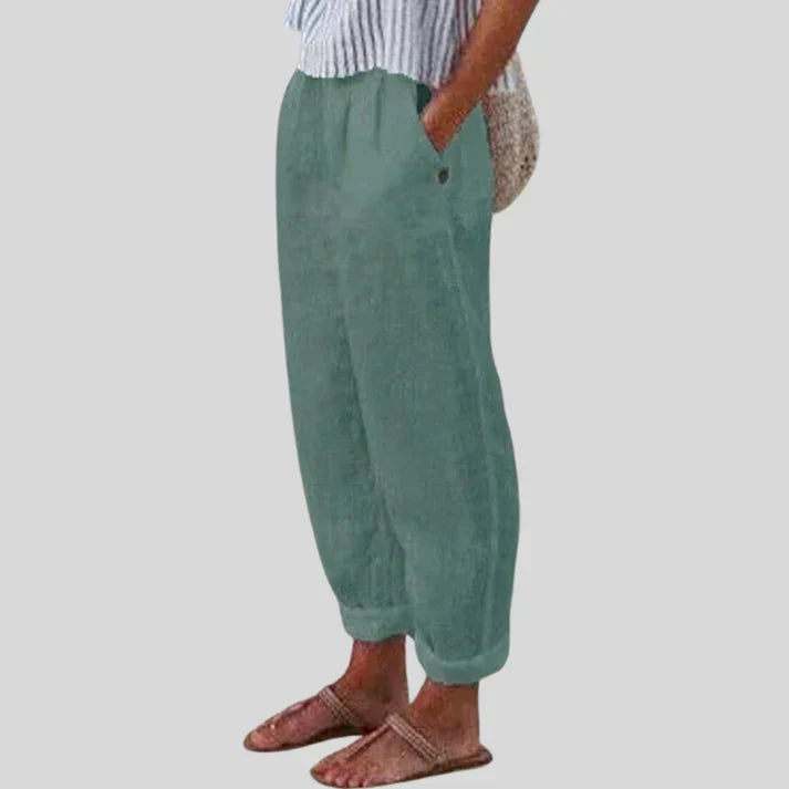 Relaxed Fit Linen Pants for Men