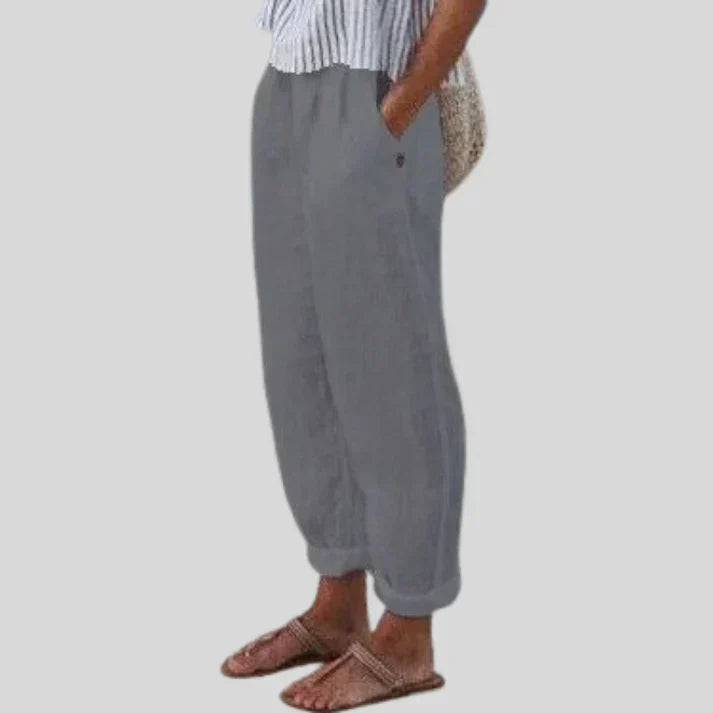 Relaxed Fit Linen Pants for Men