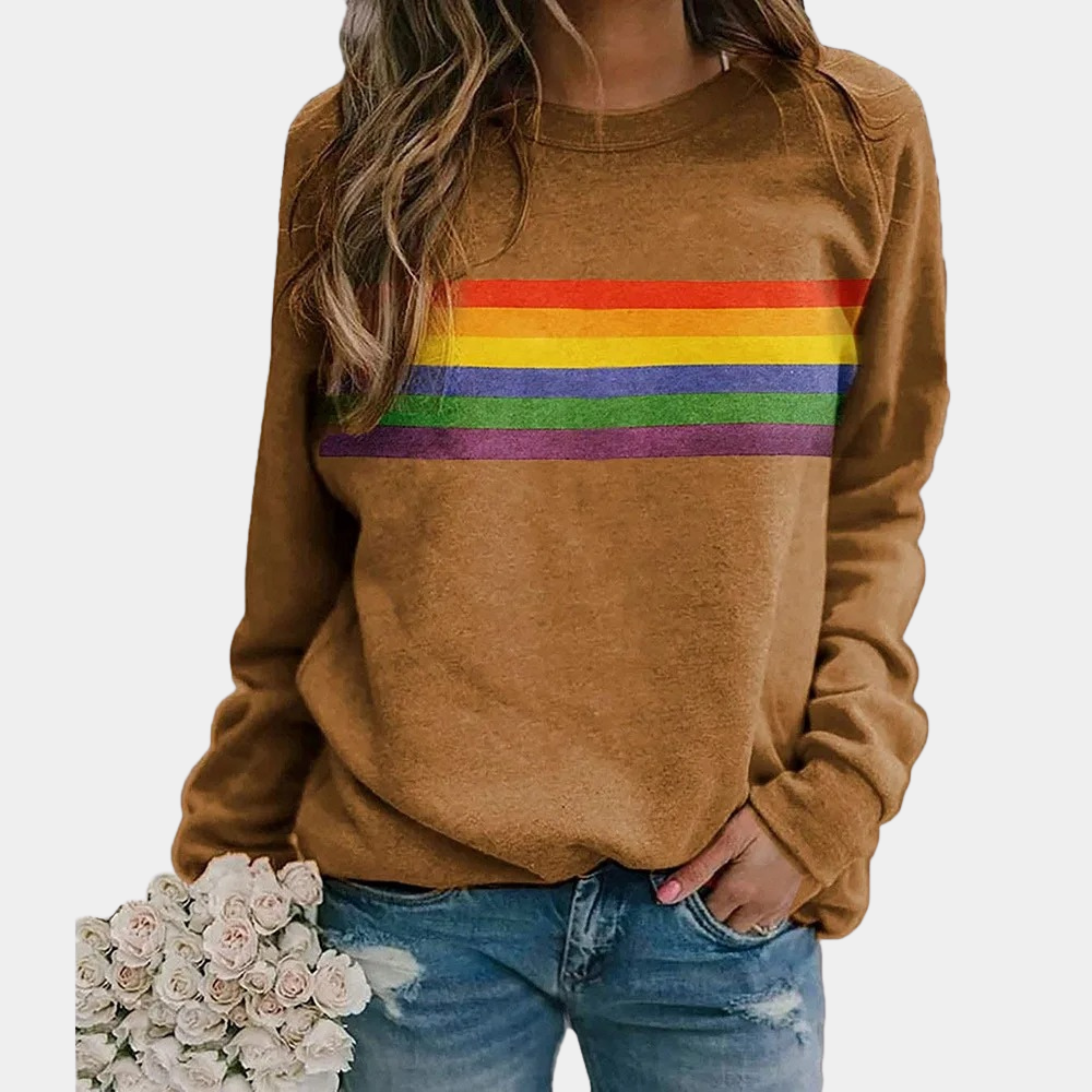 Colorful Striped Women's Hoodie Sweatshirt