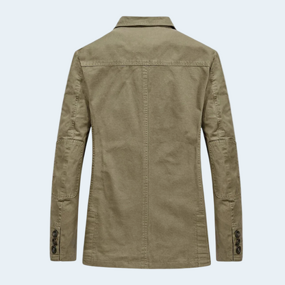 Green jacket on a white background