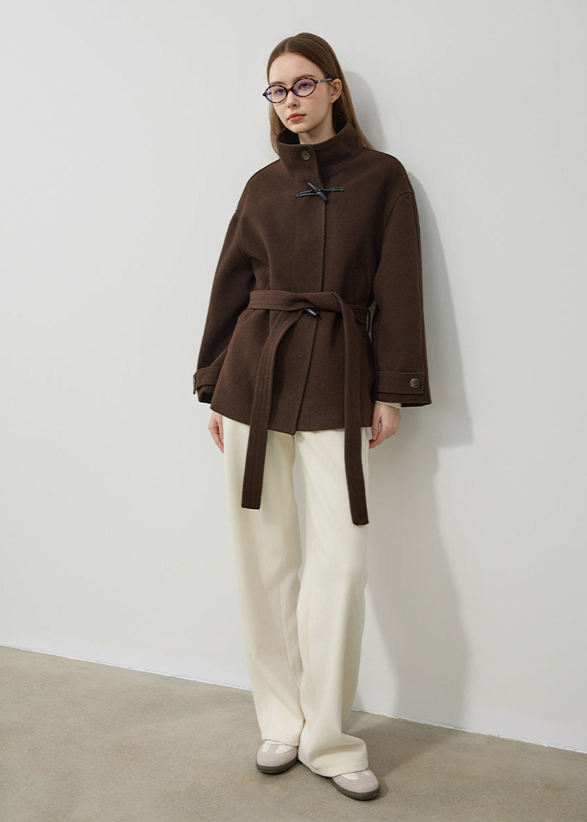 Warm Women's Belted Winter Coat