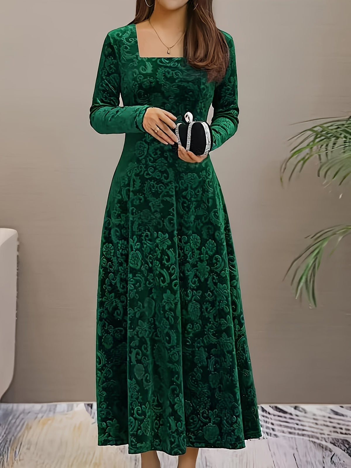 Casual Floral Print Mid Length Dress