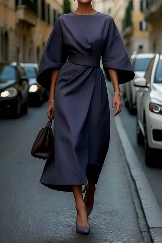 Elegant Floral Waist Dress for Women - OutfitLondon