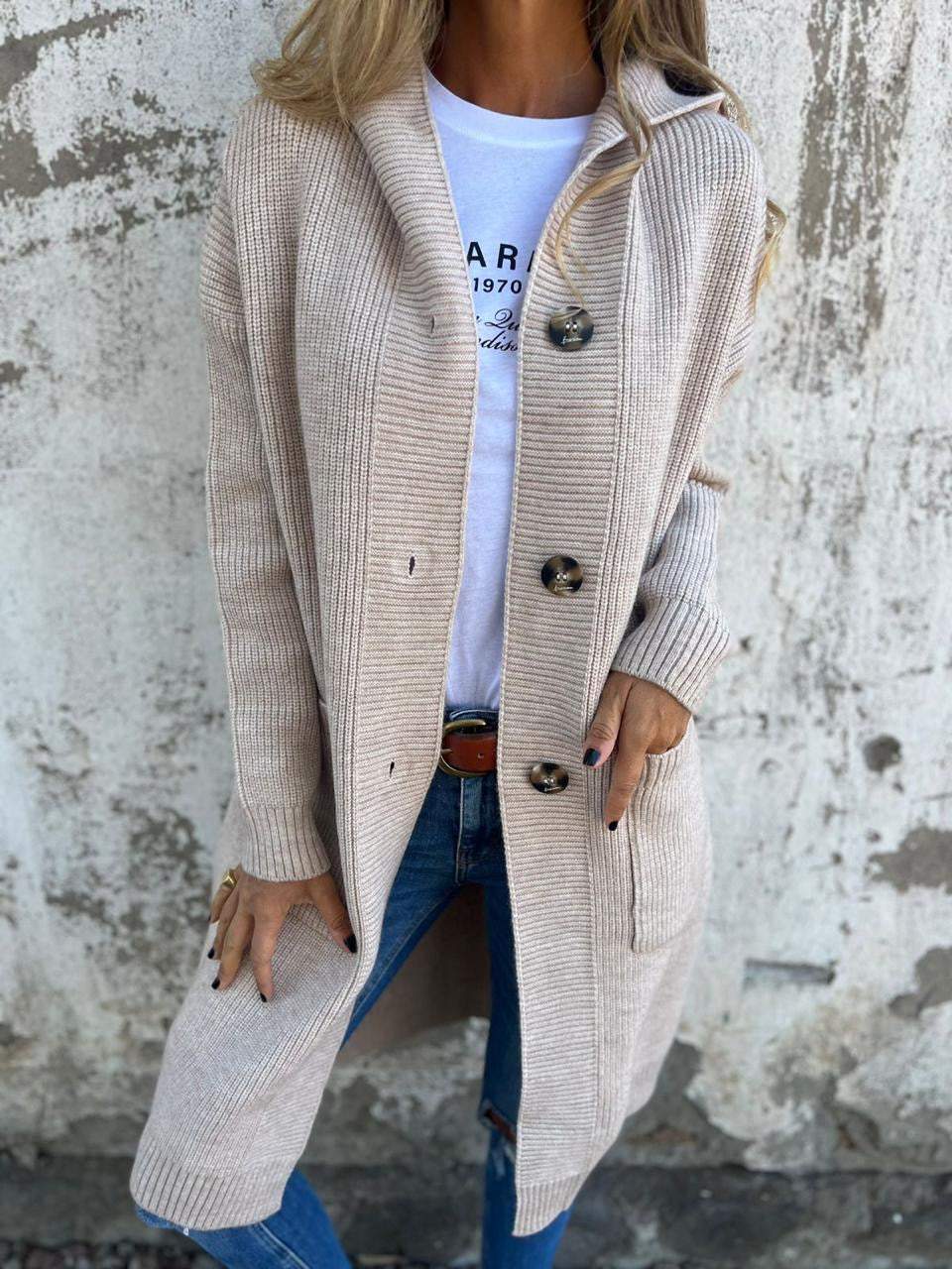 Soft Women's Open Front Knitted Cardigan Sweater - OutfitLondon