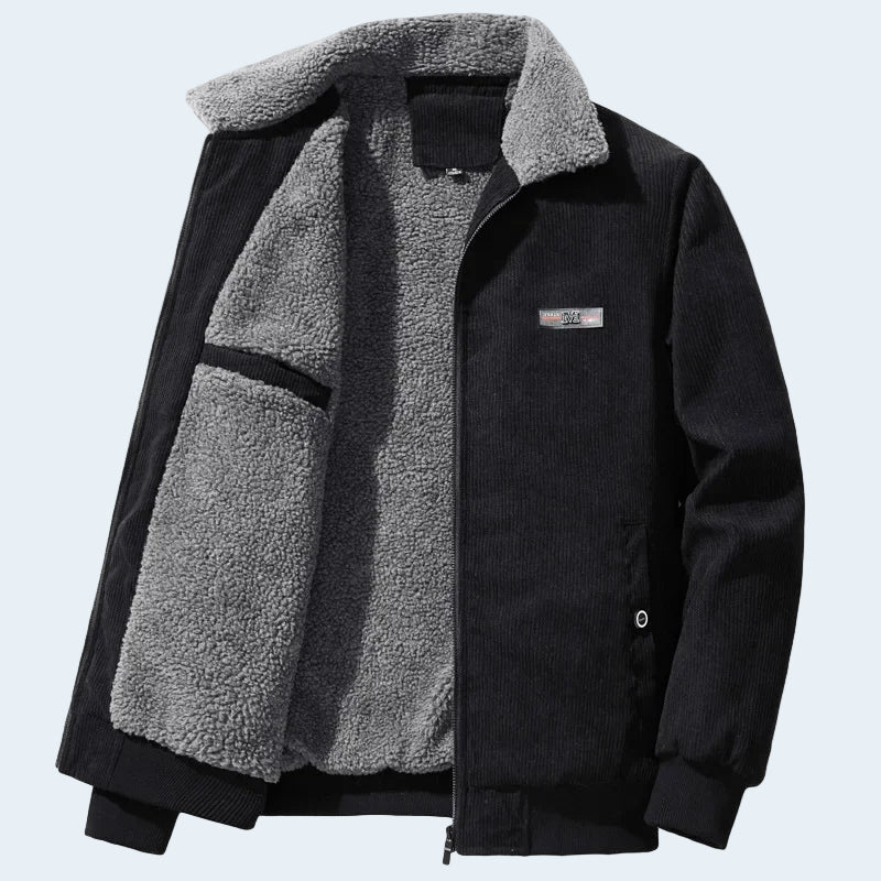 Cozy Fleece Lined Mens Sherpa Coat - OutfitLondon