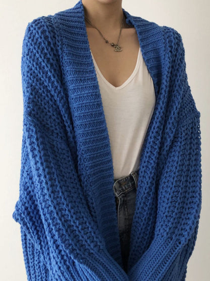 Women's Relaxed Fit Open Front Knit Cardigan
