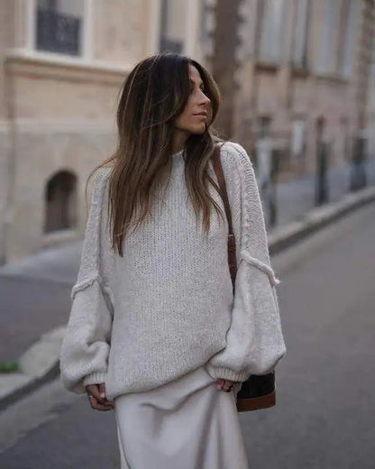 Cozy Women's Chunky Knit Pullover Sweater