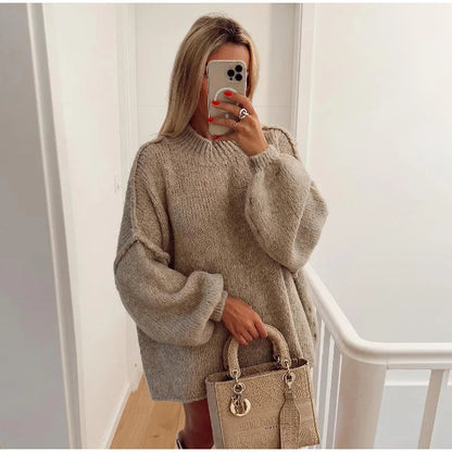 Cozy Women's Chunky Knit Pullover Sweater
