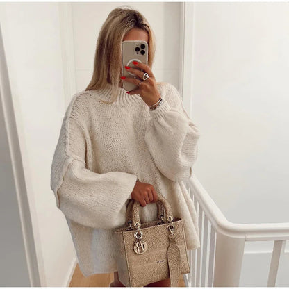 Cozy Women's Chunky Knit Pullover Sweater