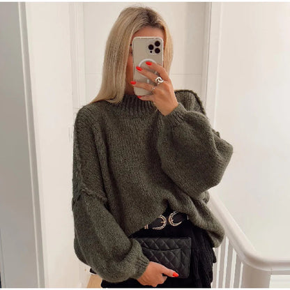 Cozy Women's Chunky Knit Pullover Sweater