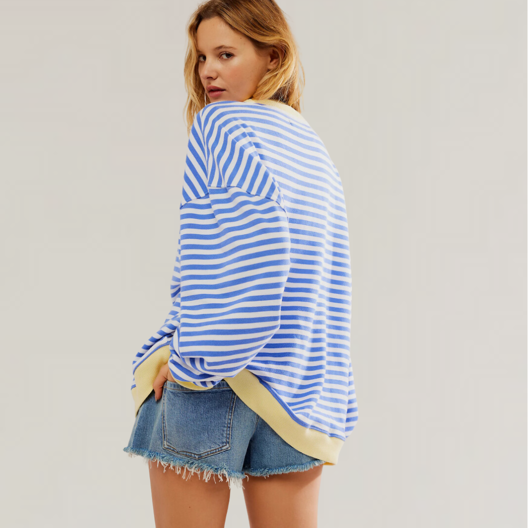 Casual Fit Women's Horizontal Stripe Jumper