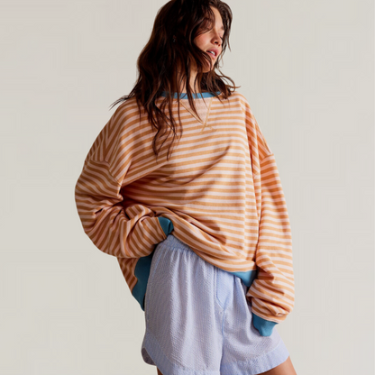 Casual Fit Women's Horizontal Stripe Jumper