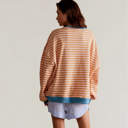 Casual Fit Women's Horizontal Stripe Jumper