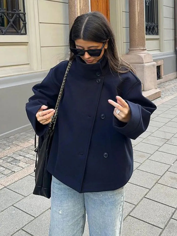 Warm Women's Wool Blend Winter Coat
