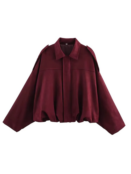 Classic Ladies Large Bomber Coat