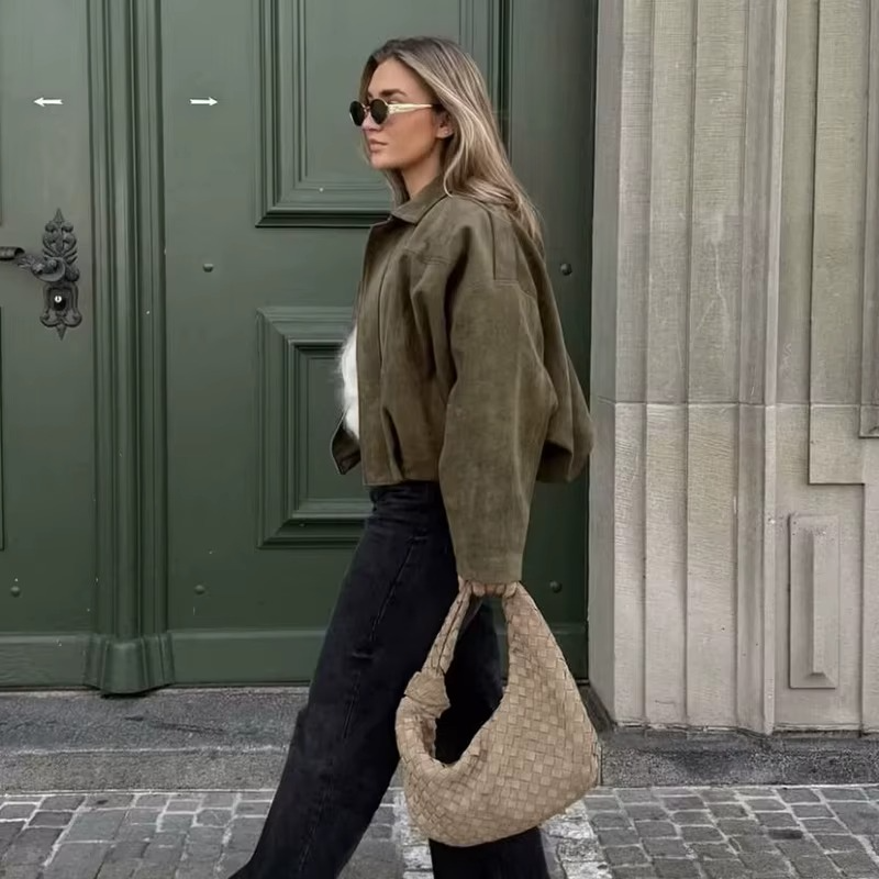 Classic Ladies Large Bomber Coat