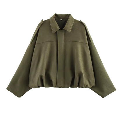 Classic Ladies Large Bomber Coat