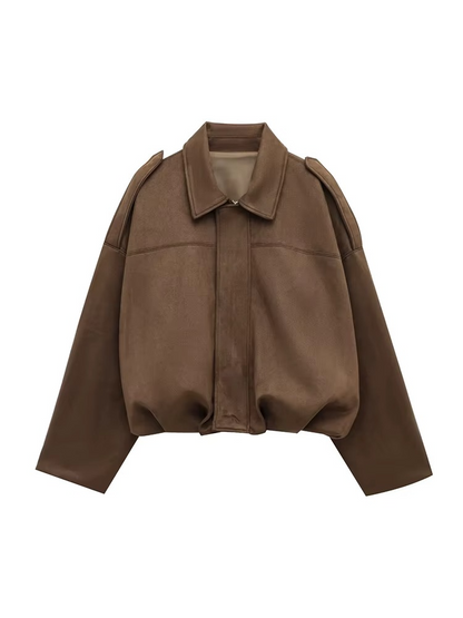Classic Ladies Large Bomber Coat