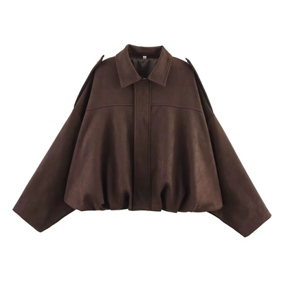 Classic Ladies Large Bomber Coat