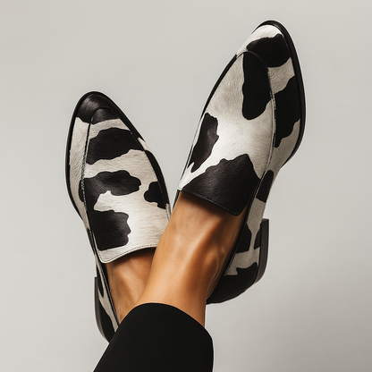 Stylish Animal Print Slip On Shoes - OutfitLondon