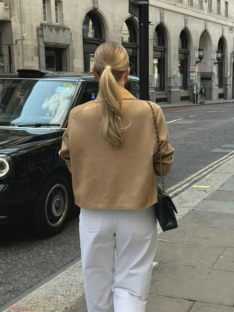 Soft Suede Women's Blazer Jacket