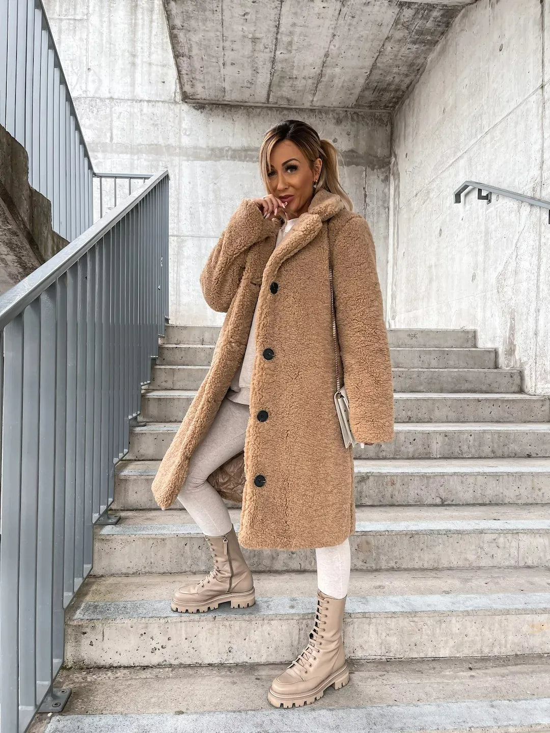 Soft Women's Long Winter Coat - OutfitLondon