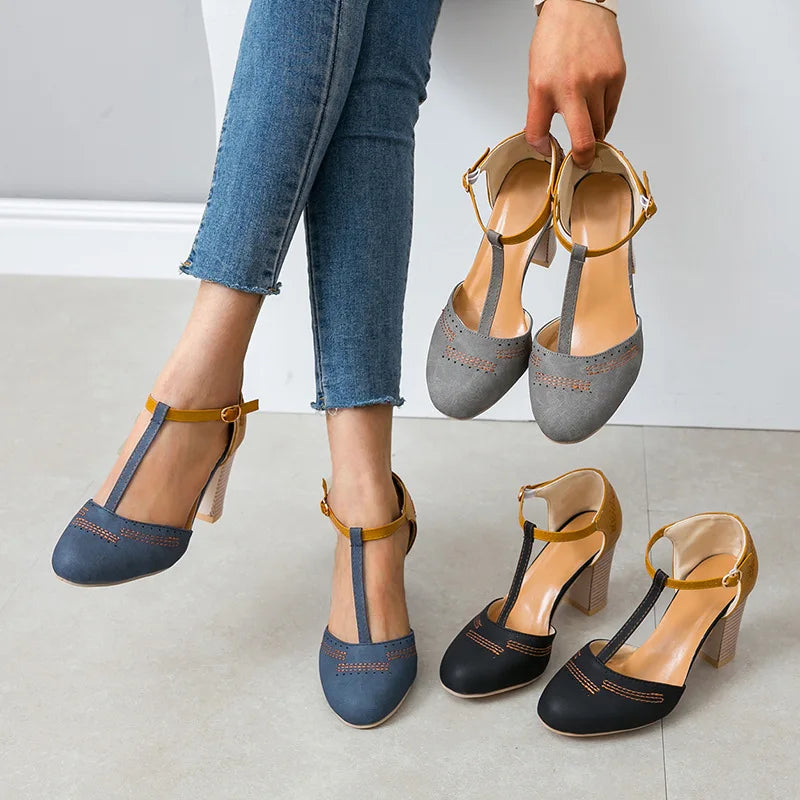 Elegant Ladies Ankle Strap Sandals