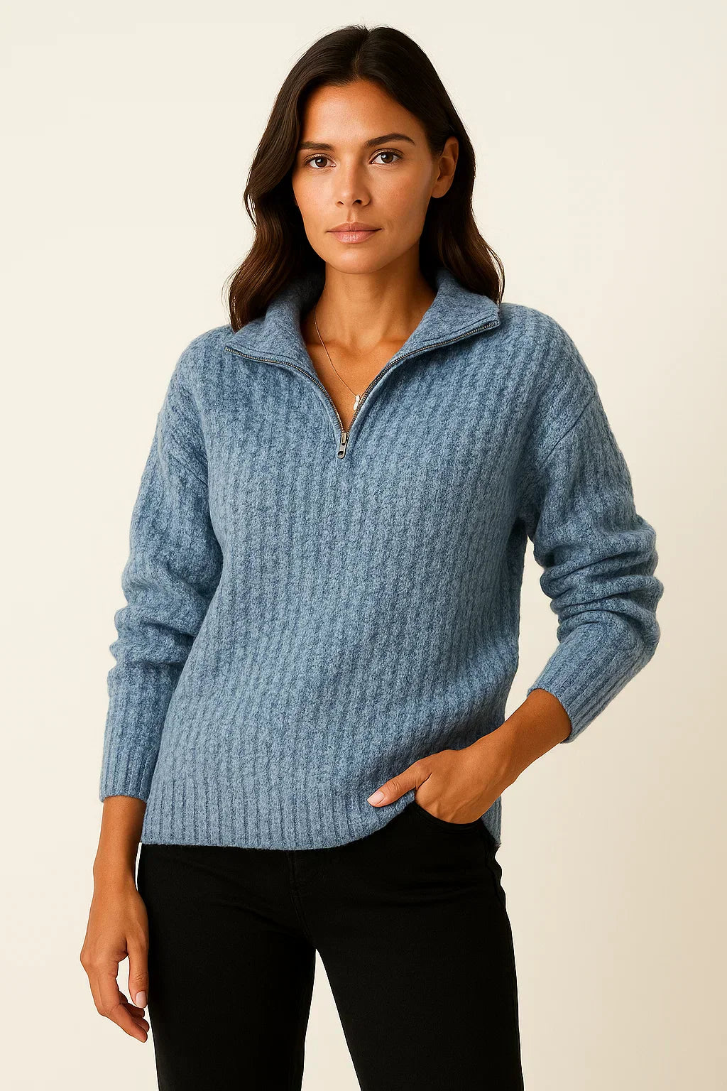 Soft Women's Half Zip Jumper Sweater
