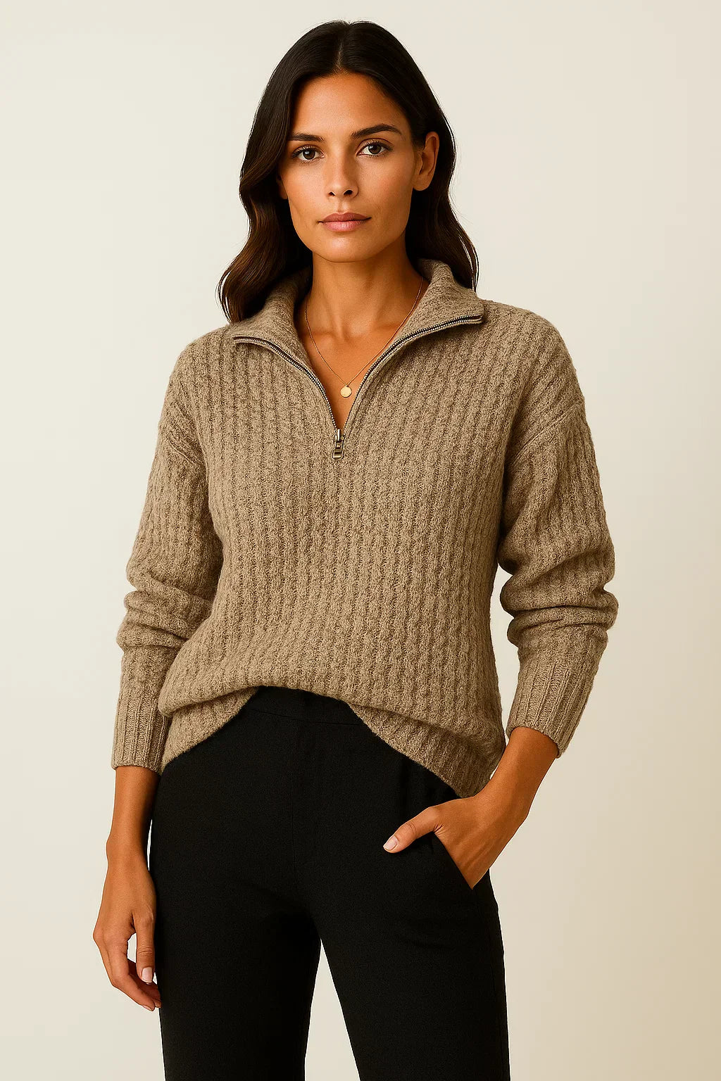 Soft Women's Half Zip Jumper Sweater