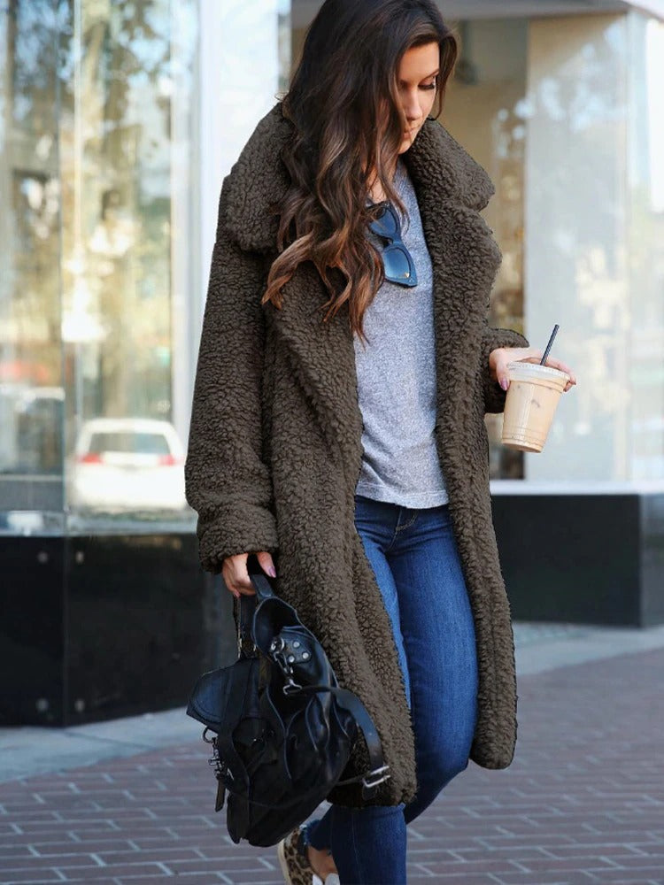 Warm Women's Fleece Parka Coat