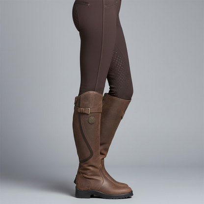 Waterproof Women's Leather Riding Boots - OutfitLondon