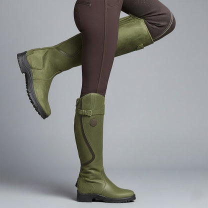Waterproof Women's Leather Riding Boots