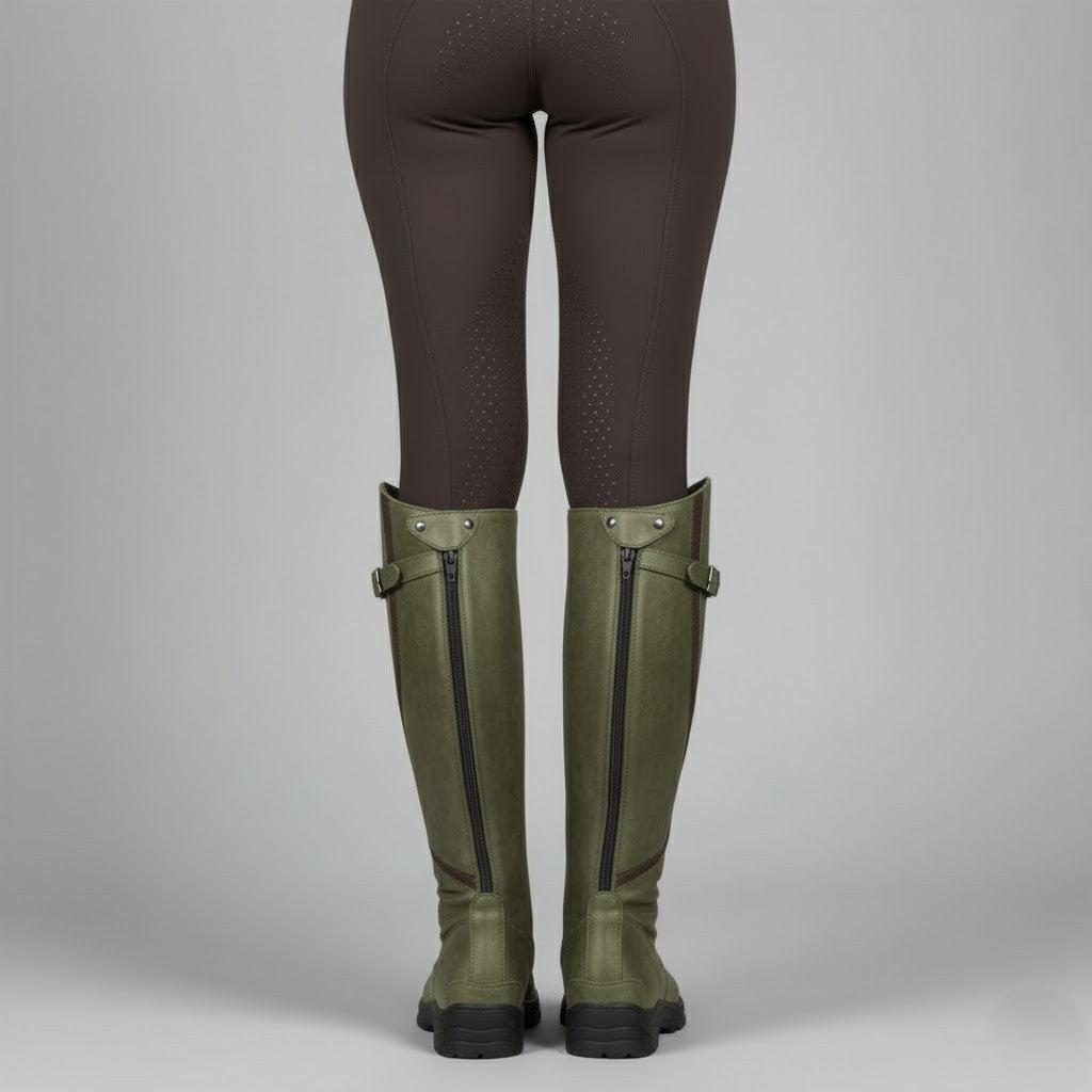 Waterproof Women's Leather Riding Boots
