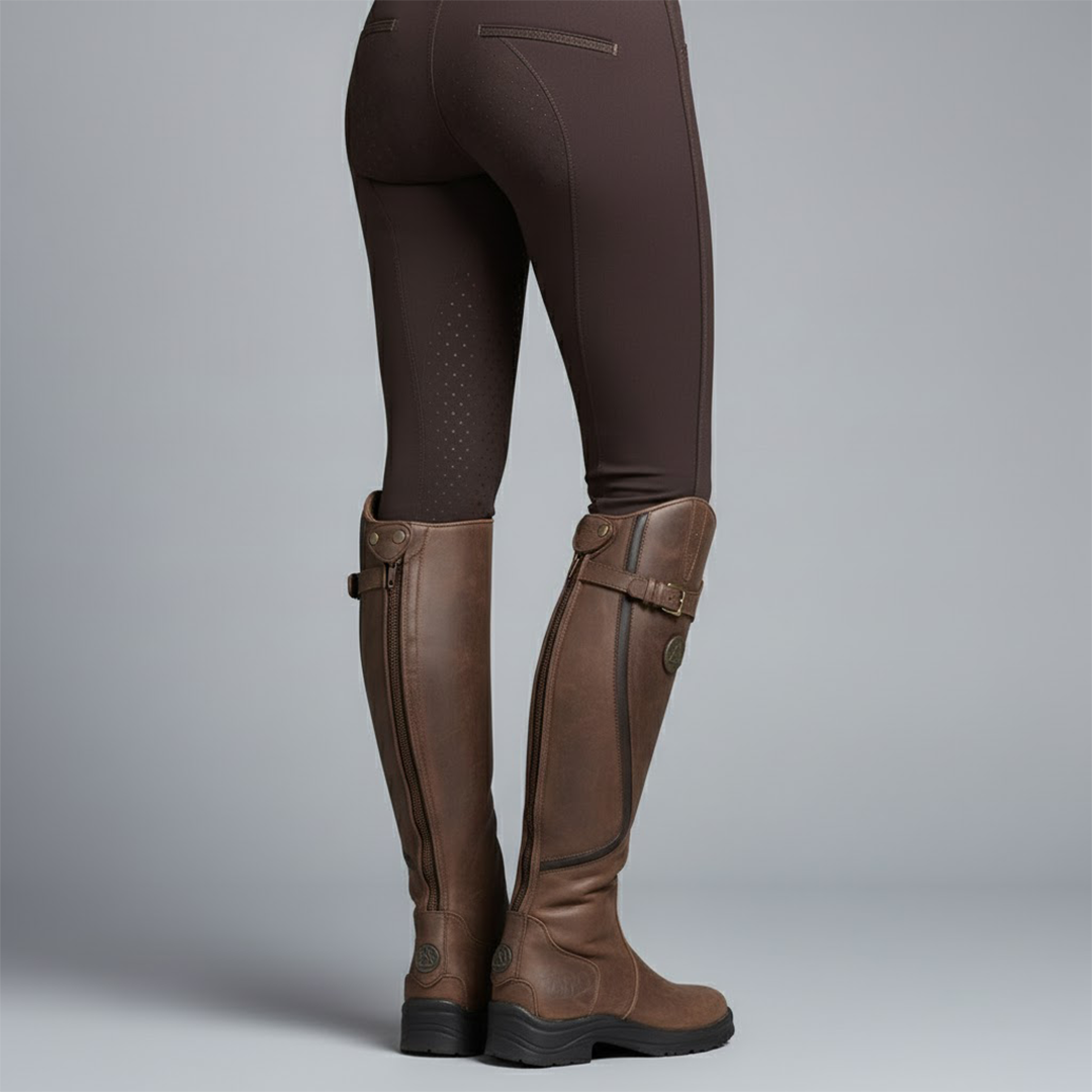 Waterproof Women's Leather Riding Boots