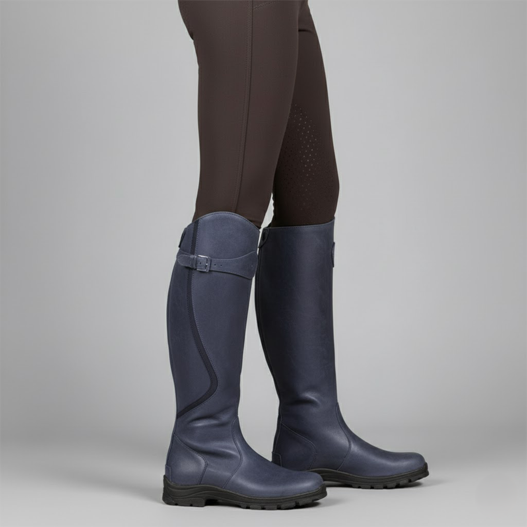 Waterproof Women's Leather Riding Boots