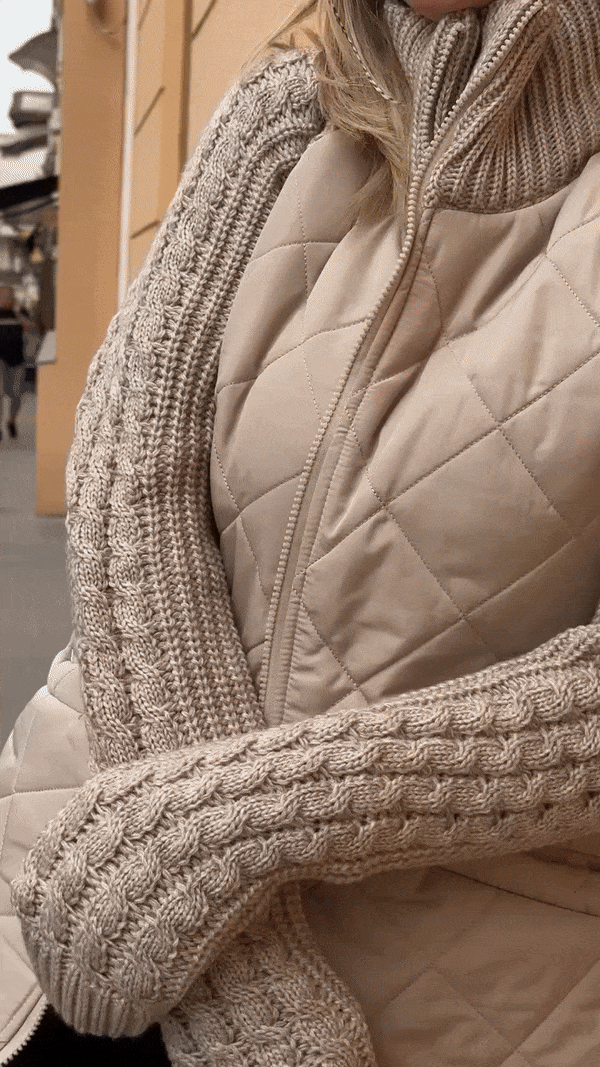 Colorful Women's Patchwork Sweater Jacket