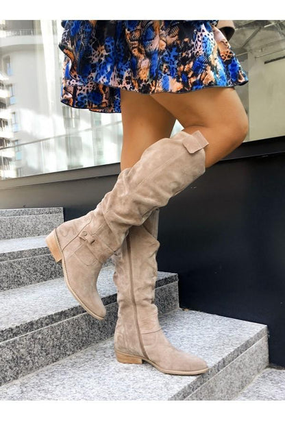 Stylish Women's Zipper Ankle Riding Boots