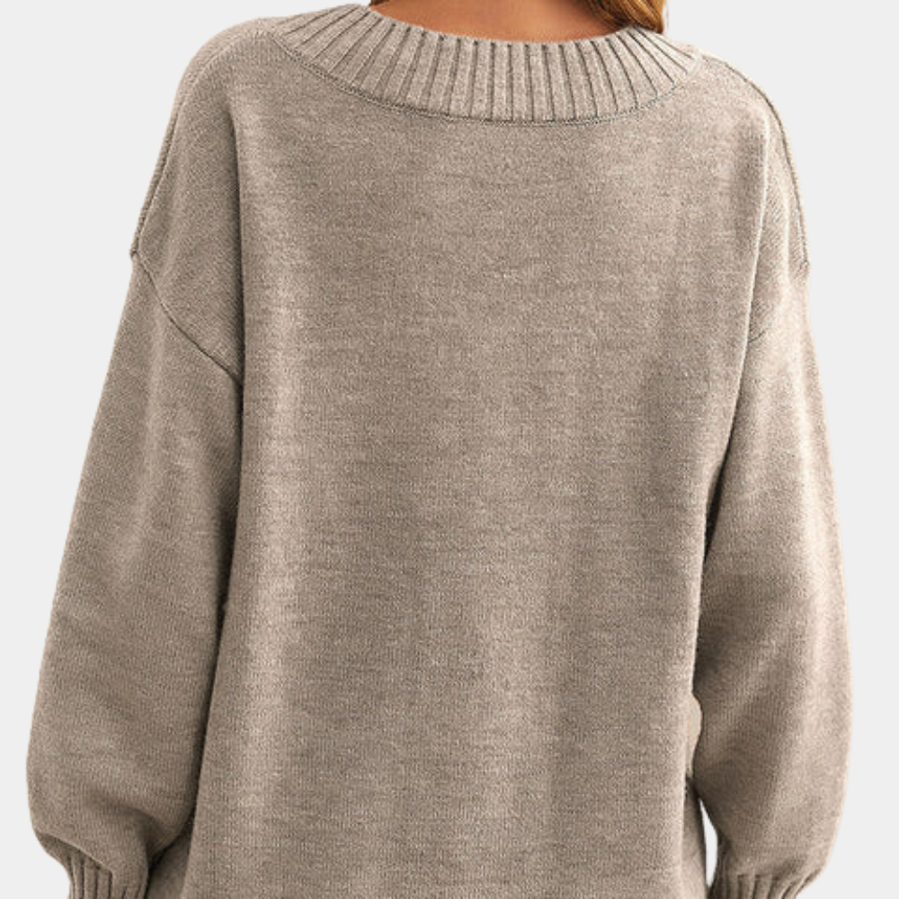 Soft Crew Neck Women's Knit Sweater